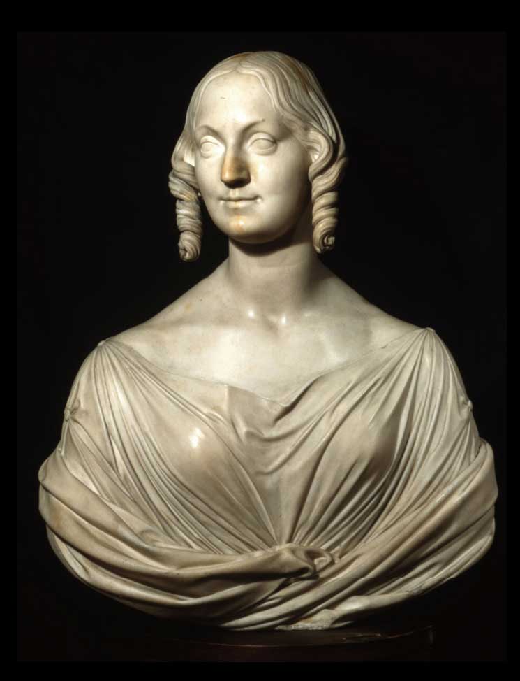 Busto scolpito in marmo, raffigurante Rosa Trovulzio di Lorenzo Bartolini.