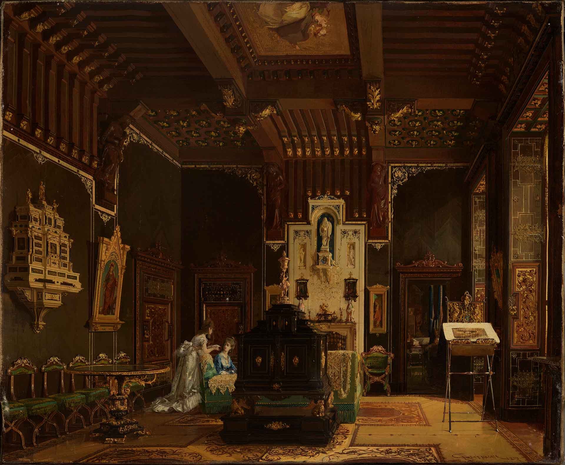 La sala Nera in Museo Poldi Pezzoli, 1872,