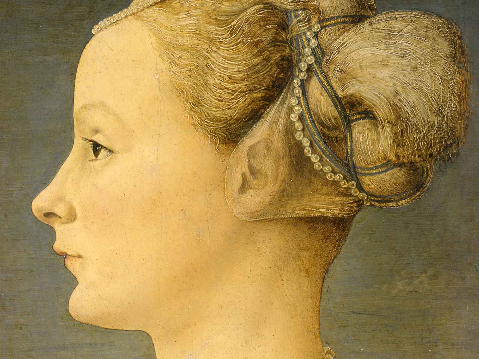 Dettaglio Ritratto di dama di Piero del Pollaiolo