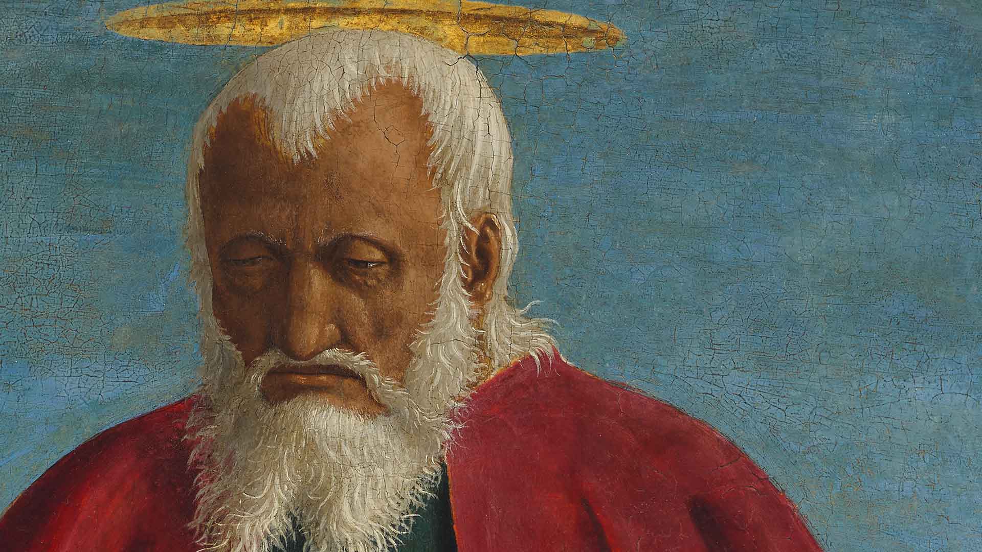 Dettaglio di San Giovanni Evangelista di Piero della Francesca