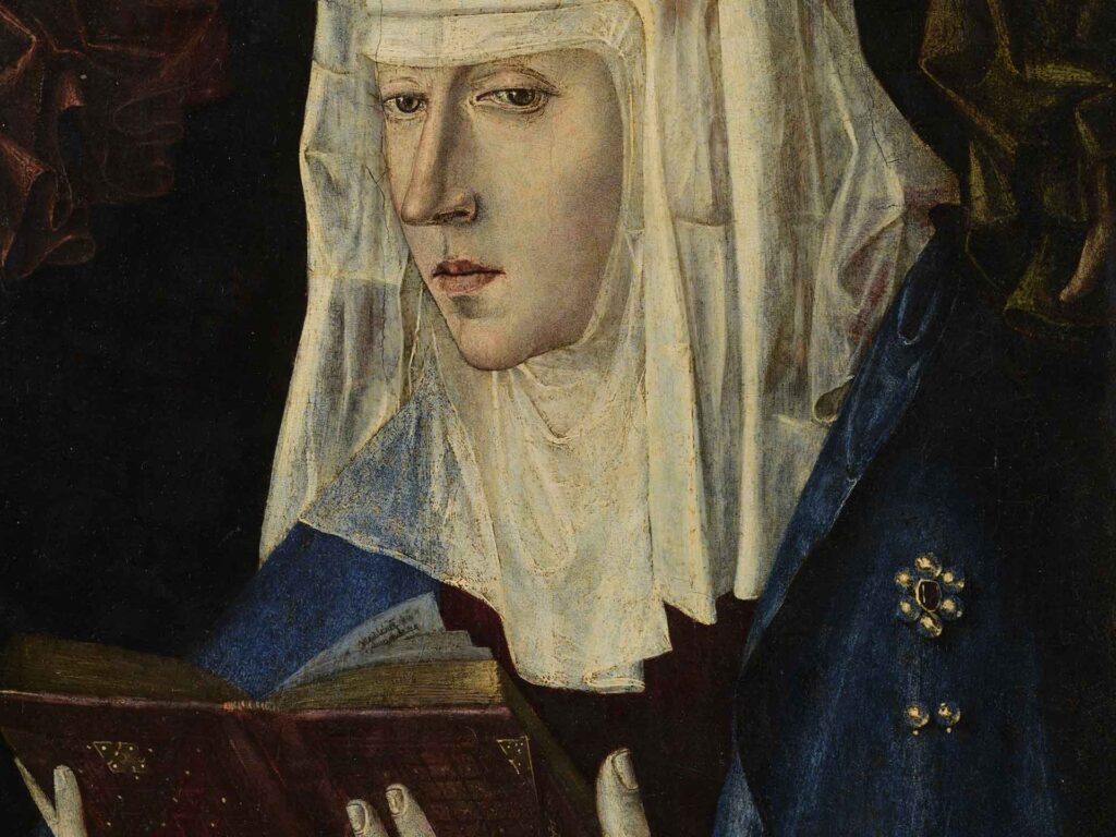 dettaglio Vergine Leggente