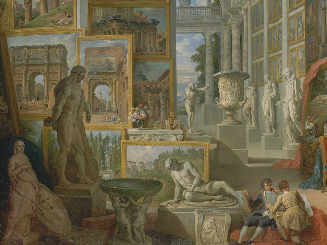 dettaglio di roma antica di panini