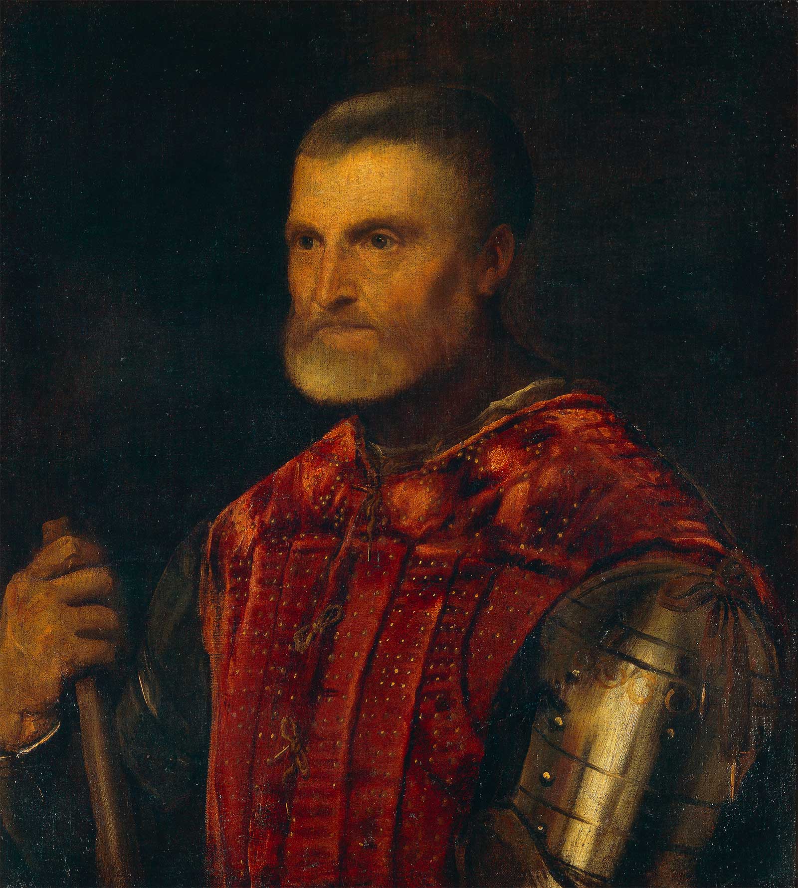 Uomo in armatura (Ritratto del Medeghino), Tiziano Vecellio