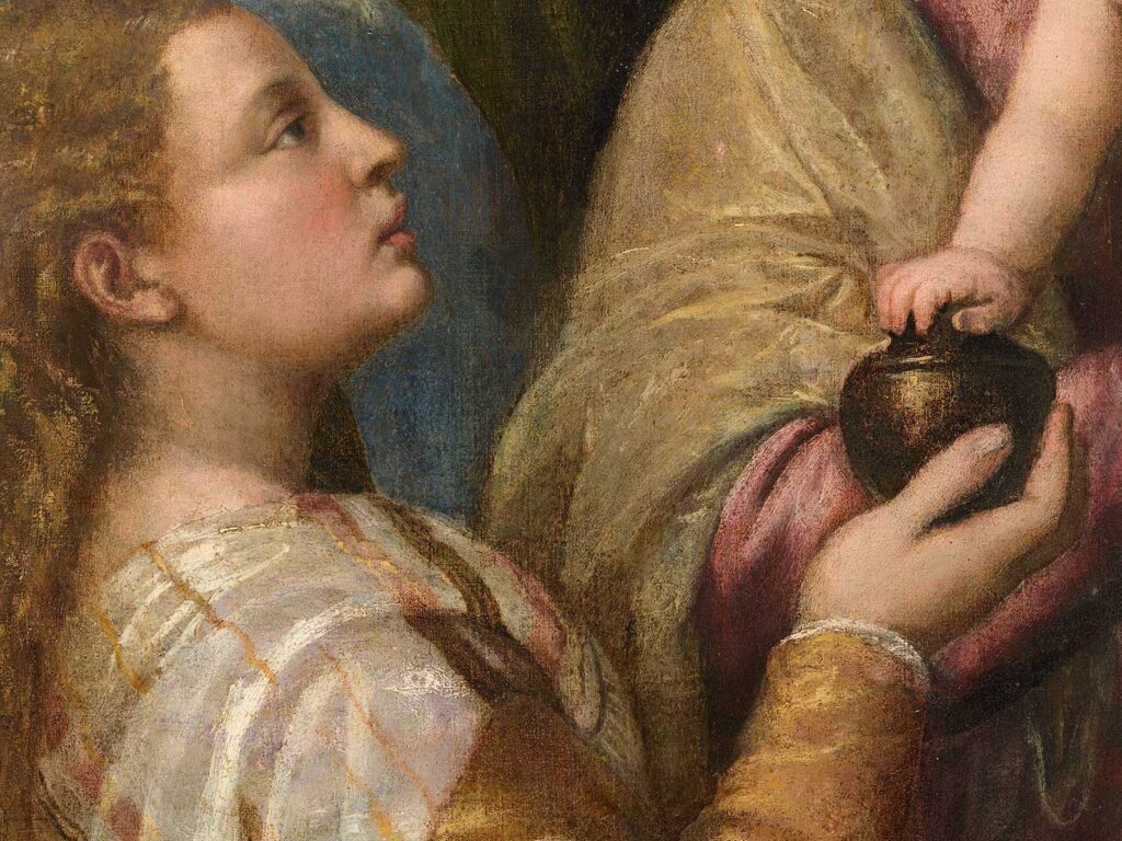 Madonna con il Bambino e la Maddalena, Tiziano Vecellio